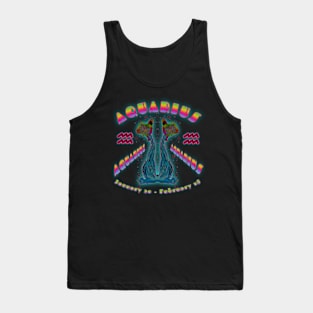 Aquarius 1a Black Tank Top